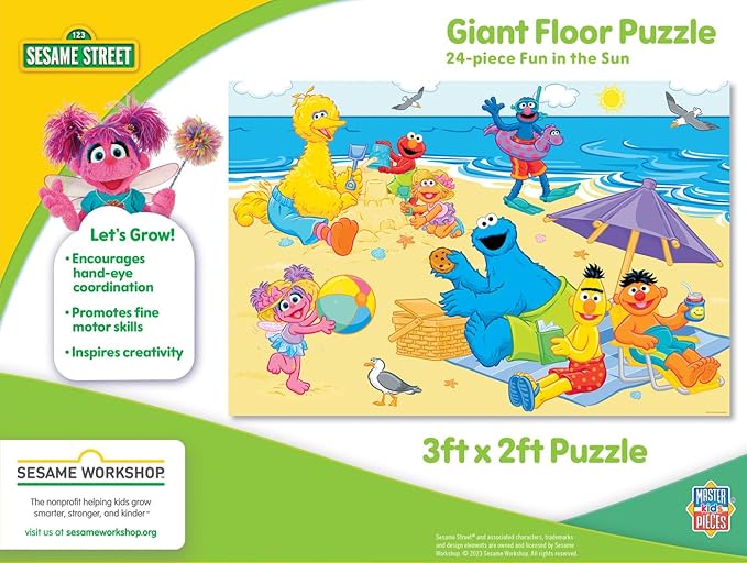 Masterpieces Sesame Street - Fun in The Sun 24pc Floor Puzzle