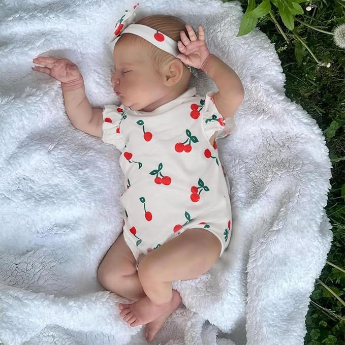 Realistic Reborn Baby Dolls - 20 Inch Real Life Newborn Baby Laura, Lifelike Girl Baby Doll with Gift Box, Sleeping Weighted Baby Doll with Advanced Painted for Kids Age 3+ Gift