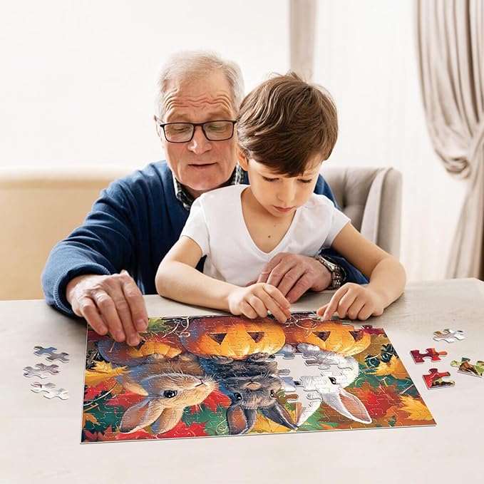 4 Packs 100 Piece Puzzles for Kids Ages 4-6 - Lovely Animals Large Piece Jigsaw Puzzles for Seniors Educational Toys Gifts Kids Puzzle for 4 5 6 7 8 9 Year Olds Boys Girls