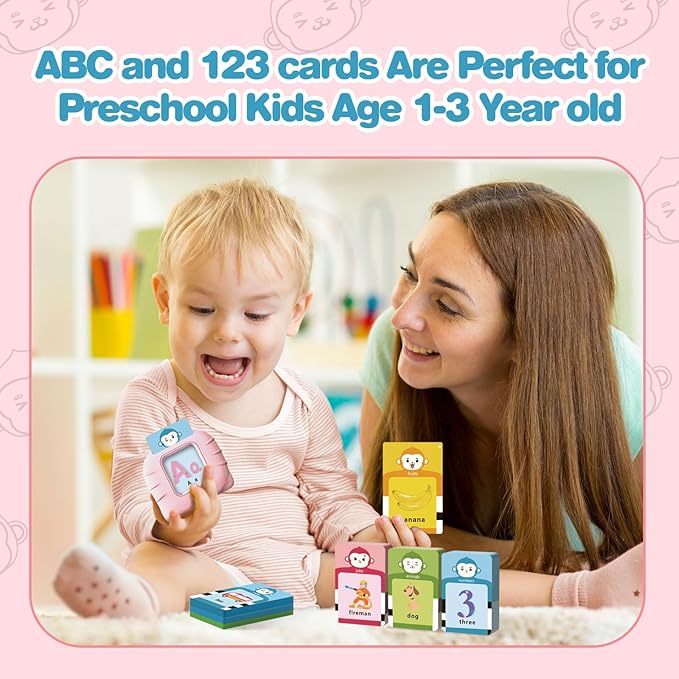 Toddler Girls Toys Talking Flash Cards-296 Sight Words, Educational Toys for 1 2 3 4 Year Old, Speech Therapy&Autism Learning Materials, Toddler Girlt Birthday Gift with Durable Cards