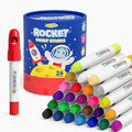 26 Colors Rocket Tempera Paint Sticks with 120 PDF Coloring Pages, Quick Drying, Non-Toxic and Washable Paint Sticks for Kids and Students, Art Supplies for Drawing on Paper and Canvas