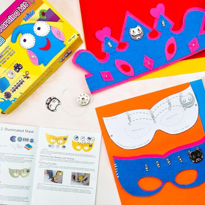 Lilypad Sewable Electronics Starter Kit Learning E-Textile Cuttable Electronics Kit (5)