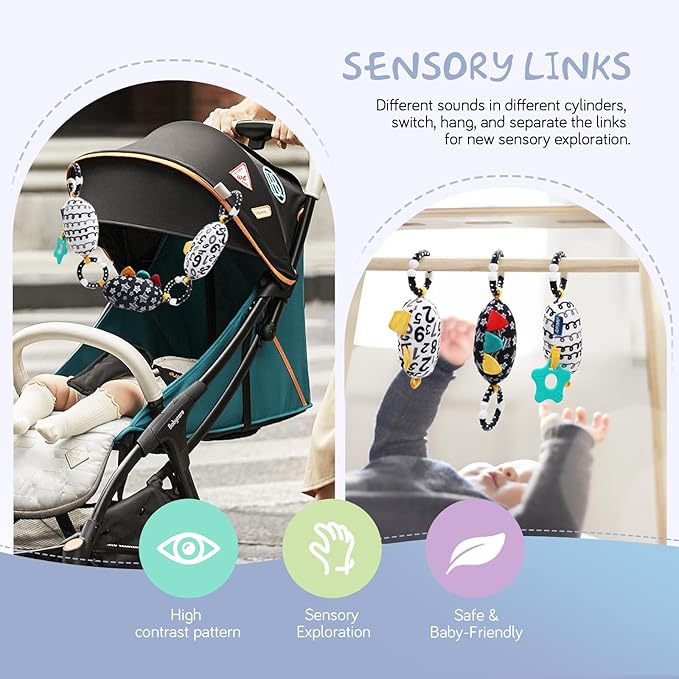 vocheer Black and White Baby Toys, 7 in 1 Sensory Toys for Infants, Tummy Time Toy Newborn 0-3 Months Brain Development, High Contrast Baby Cards Infant Montessori Toy Gift