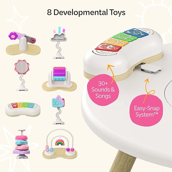 Move2Play 4-in-1 Baby Activity Center | Montessori-Inspired Design | 8 Interactive Toys | Tummy Time, Exersaucer & Toddler Table | Shower Gift | Essential | Must Have for 3, 6, 12 Month Old