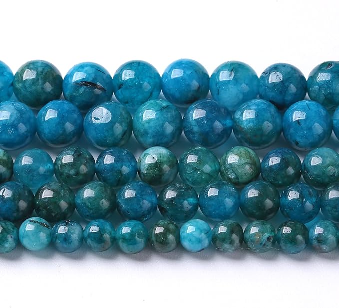 160PCS 4MM Blue Apatite Spacer Loose Beads for Jewelry Making DIY Bracelet Necklace 2 Strands