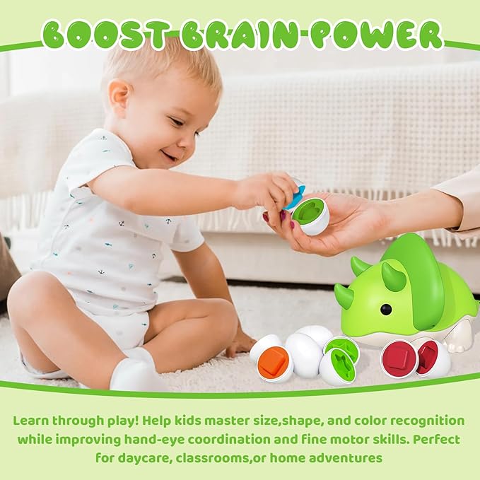 12 PCS Color Shape Matching Eggs,Shape Sorting Toys for Toddlers 1-3,Games for Montessori Preschool Learning Shape Sorting Easter Eggs Toy Sensory Toys for Children Gift