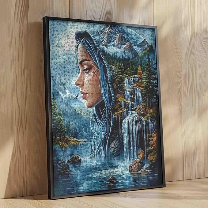 Fantasy Women Jigsaw Puzzle 1000 Pieces for Adults 27 x 20 Inches HD Quality Puzzles for Families,Landscape Earth Puzzle Gift Perfect for Party Game Gifts