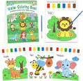 Paint with Water Coloring Books for Toddlers, Animal Theme Mess Free Watercolor Painting Papers for Kids Travel Coloring Kit with 2 Brushes Art Craft Birthday Gift