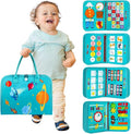 Winblo Toddler Busy Board - Montessori Toys for Toddler Boy Birthday Gift, Educational Learning Sensory Busy Book for Toddlers Boys, Airplane Car Travel Activities Toy for Toddlers