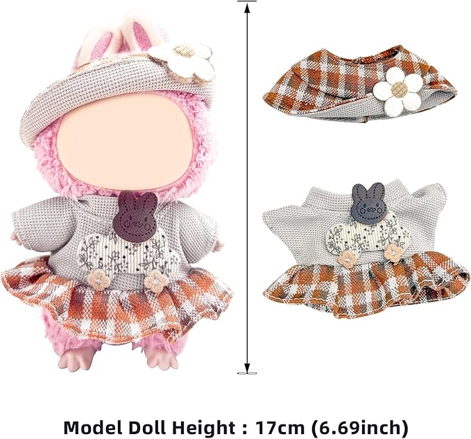 4 Pack—17 cm Doll Clothes for Cute Accessories for Fashion，Perfect for Play & Display, Dolls Clothing Girl Chic Style Set Elegant Dress Accessories(No Dolls and Shoes) (Set I)