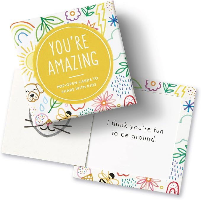 Compendium ThoughtFulls for Kids – 4-Pack of You Matter So Much, I Love You, You’re Incredible, You’re Amazing – 120 Pop-Open Cards to Share with Kids, Each with a Different Inspiring Message Inside