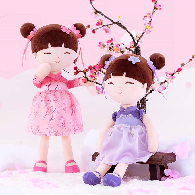 Gloveleya Oriental Princess Doll – Soft Plush Baby Doll for Girls, 16 Inch Toddler Gift with Gift Box, Fairy Tale Dress-Up Toy for Kids, Birthday & Holiday Present