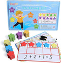 ZazzyKid Magnetic Ten-Frame Set: Math Manipulatives for Classroom Learning Counting Games for Kindergarten Kids - 6 Frames & 60 Star-Shaped Counters - Hands-on or Stick to Whiteboards