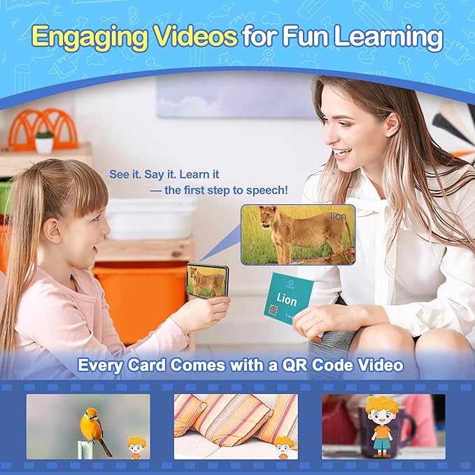301 Thick Flash Cards for Toddlers, 4-Level Language Builder Real Life Photos Flashcards for Speech Therapy and Preschool Learning Activities, Speech Therapy Materials, ESL Teaching