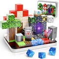 70PCS Magnetic Building Blocks Travel Toys for Kids Ages 4-8, Forest Portal Mini Magnetic Blocks with Iron Case, Portable Magnet Cubes STEM Learning Set for Toddler Boys Girls Ages 3+