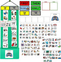 Visual Schedule & Chore Reward Chart –Daily Planner with 133 Picture Cards for Routines and Learning Structure at Home, School, Centers and in The Community –Great for ADHD & Autism Behavior Support.