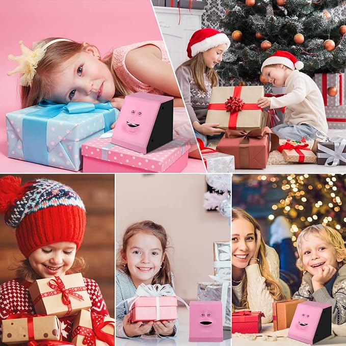 Coin Eating Saving Bank, Face Coin Bank Battery Operated Novelty Monkey Money Saving Box Piggy Bank for 3 Years+ Kids Boys Girls Adults Christmas Birthday New Year's Day Gift