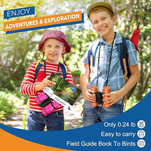 3-8 Year Old Boy Girl Toys: LET'S GO! Shockproof Binoculars for Kids Bird Watching 3 4 5 6 7 Year Old Boys Girls Outdoor Travel Toy for Kid Ages 4-7 Toddler Toy Binoculars Christmas Stocking Stuffers