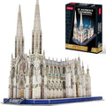 CubicFun 3D Puzzles for Adults St. Patrick's Cathedral Model Kits, New York Architecture Puzzles for Adults Building Toys for Kids Ages 10+, 117 Pieces with Booklet Easter Gifts Valentine's Day Gift