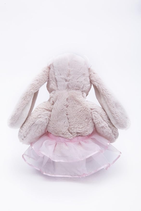 DILLY DUDU Ballerina/Ballet Bunny Plush Toy Stuffed Animal Rabbit Doll 10-inch(Pink)