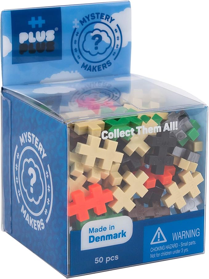 PLUS PLUS – Set of 3 Mystery Makers – Robots, Bundle 1 – Construction Building STEM | STEAM Toy, Interlocking Mini Puzzle Blocks for Kids