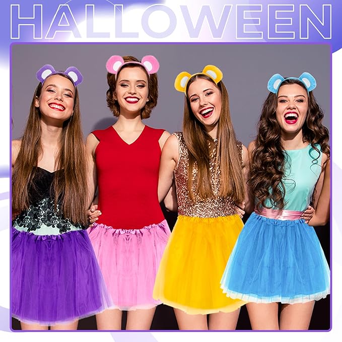 Halloween Bear Costume Accessories Bear Ear Headband and Tutu Skirt Set for Halloween Cosplay Party Dress Up