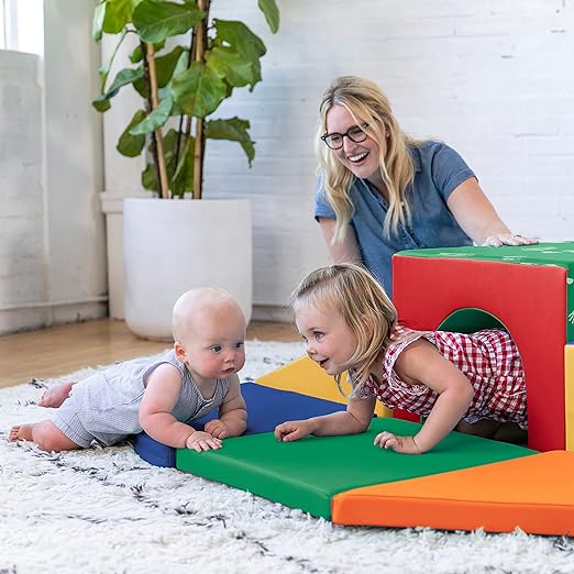 ECR4Kids SoftZone Lincoln Tunnel Climber, Toddler Playset, Assorted