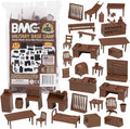 BMC Classic Marx Military Base Camp - 44pc Plastic Army Men Playset Accessories