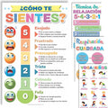 DeeDee's Workshop 4 Spanish Feelings Thermometer for Kids Posters