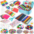Sundaymot Arts and Crafts Supplies for Kids, 2000+Pcs DIY Craft Kits, Ages 6-10, Unisex, Multicolor, Modern, Includes Oxford Cloth Bag, Safetu Scissors