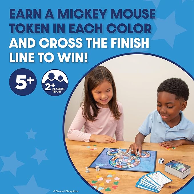 PlayMonster The Magical World of Kids Disney Trivia Games – Board Games for Family Night, Family Games, Multi-Player Board Game, Family Board Game, Travel Games, Disney Game, Ages 5+