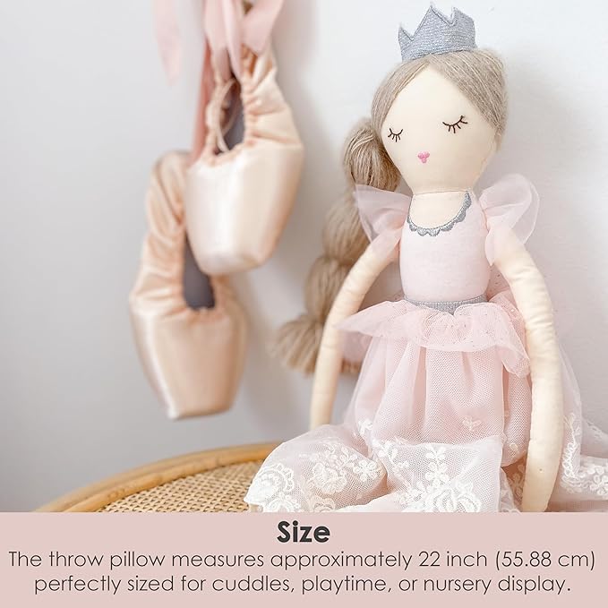 MON AMI Princess Doll Olivia – 22”, Soft & Elegant Stuffed Plush Princess Doll for Kids of All Ages, Use as Toy or Room Decor
