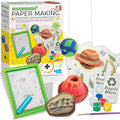 Green Science - Paper Making Kit - Recycle and Create Your Own - Paper Making Screen - Green DIY Craft Stem Toys Kit for Kids - Includes Molds, Paints, and Glow-in-The-Dark Features