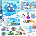 PERRYHOME Foil Arts & Crafts for Kids-DIY Frozen Fun Foil Art Kit Toys,Mess Free Coloring,Kids Car Airplane Travel Activities Toys,Birthday Christmas Gifts for Girls Children Toddler Ages 4-9
