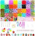 DDCOWP 2500+ Rubber Band Bracelet Kit, Loom Bracelet Making Set for Kids, Refill Loom Set, Friendship Bracelet Creativity Birthday Kit