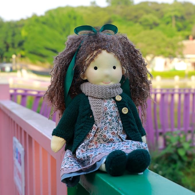 BlissfulPixie Handmade Waldorf Collect Rag Doll Birthday Present for Girl with Exquisite Box - Sophia 12"