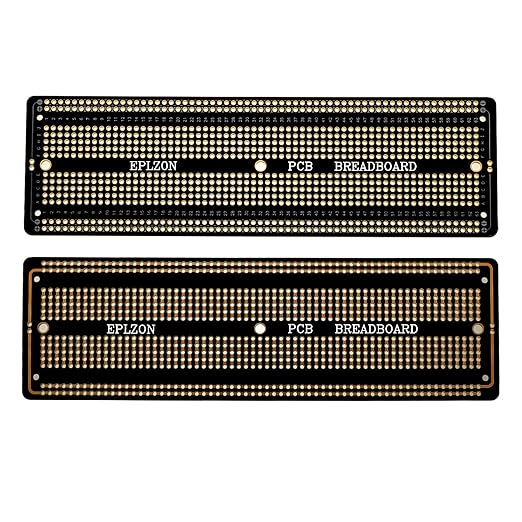 3pcs 6.8"x2.05" Breadboard Solderable Prototype PCB Board Kit for Electronics Projects Compatible for DIY Soldering Circuits Projects Prototype Board,Black