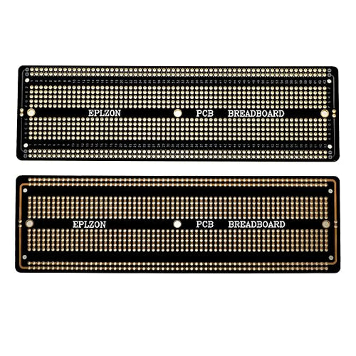 3pcs 6.8"x2.05" Breadboard Solderable Prototype PCB Board Kit for Electronics Projects Compatible for DIY Soldering Circuits Projects Prototype Board,Black