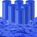 Coopay 1000 Pieces 1 Inch Bingo Chips Bulk, Bingo Markers for Math Practice, Plastic Learning Counters Disks Counting Discs and Poker Chips Game Tokens Kids Reward (Blue)
