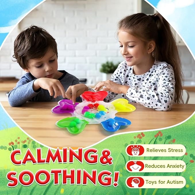 Color Sorting Sensory Toys, Fine Motor Skills Games for Toddlers,Preschool Learning Outdoor Travel Toys Gifts for Kids Aged 3-4 5-7