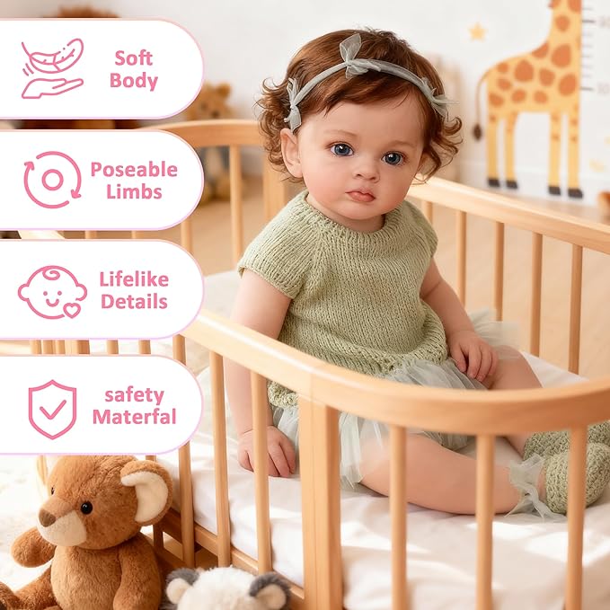 Reborn Baby Dolls Boy - 22'' Realistic Newborn Baby Doll with Blue Feeding Set & Birth Certificate - Lifelike Weighted Body for Role Play, Gift for Kids