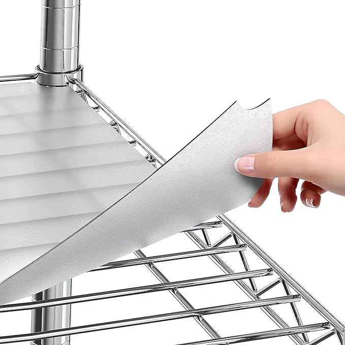 Sterling Shelf Liners Wire Rack Covers: Plastic Shelf Liner Cover for Wire Shelving: Cover Mats for Shelves in Pantry, Closet, and More: 18x48 Inch: Clear, Set of 4