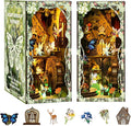 DIY Miniature House Kit, Mini House Building Kit, DIY Book Nook Kit, Tiny Model House for Adults to Build, Beginner 3D Wooden Book Nook, for Family Friends (Hidden Realm-A)