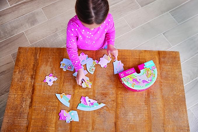 Crocodile Creek Pre-School Jigsaw Puzzle, 12 Piece for Kids 2 Years and Up, Heavy-Duty Square Box for Storage, Finished Puzzle Size 12 x 19 inches, Flower Power