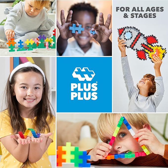 PLUS PLUS 3D Puzzle Building Block Set, 70 Mini Interlocking Pieces, Fun Holiday Activities for Kids - Halloween Mini Maker Tube