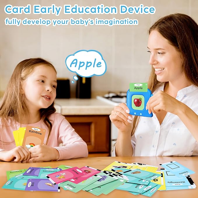Talking Flash Cards,Kids Toddler Flash Cards with 240 Sight Words,Montessori Toys,Autism Sensory Toys,Speech Therapy,Learning Educational Gifts for Age 1 2 3 4 5 Years Old Boys and Girls