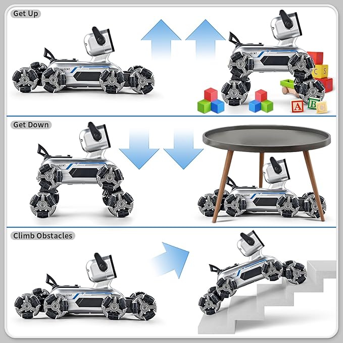 8WD Gesture Sensing Stunt Robot Dog RC Car Toys for Ages 8-13 Boys| Robot Toys for 6 7 8 9 10 11 12 13 Year Old Kids Birthday Gift, Outdoor & Indoor