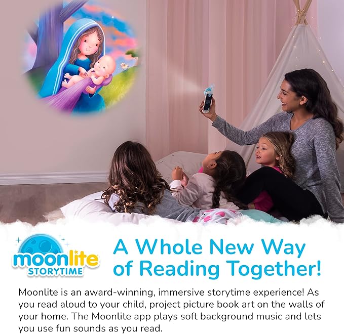 Moonlite Bible Stories for Kids Collection (4 Pack), Dance of Easter, Lions Don't Lie, Mary's Little Lamb, Conversations on The Ark, Reels for Book Projector, Kids Learning Gifts