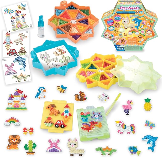 Aquabeads Star Bead Station Complete Arts & Crafts Bead Kit for Children - Over 2,000 Beads, Including Star Beads and Double Sided Bead Pen Tool