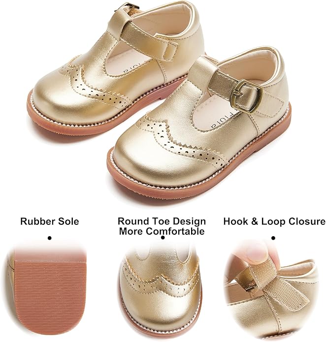 Felix & Flora Toddler Little Girl Mary Jane Dress Shoes - Ballet Flats for Girl Party School Shoes